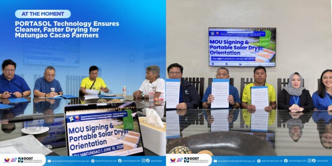 DOST Lanao del Norte PORTASOL Matungao Cacao Farmers
