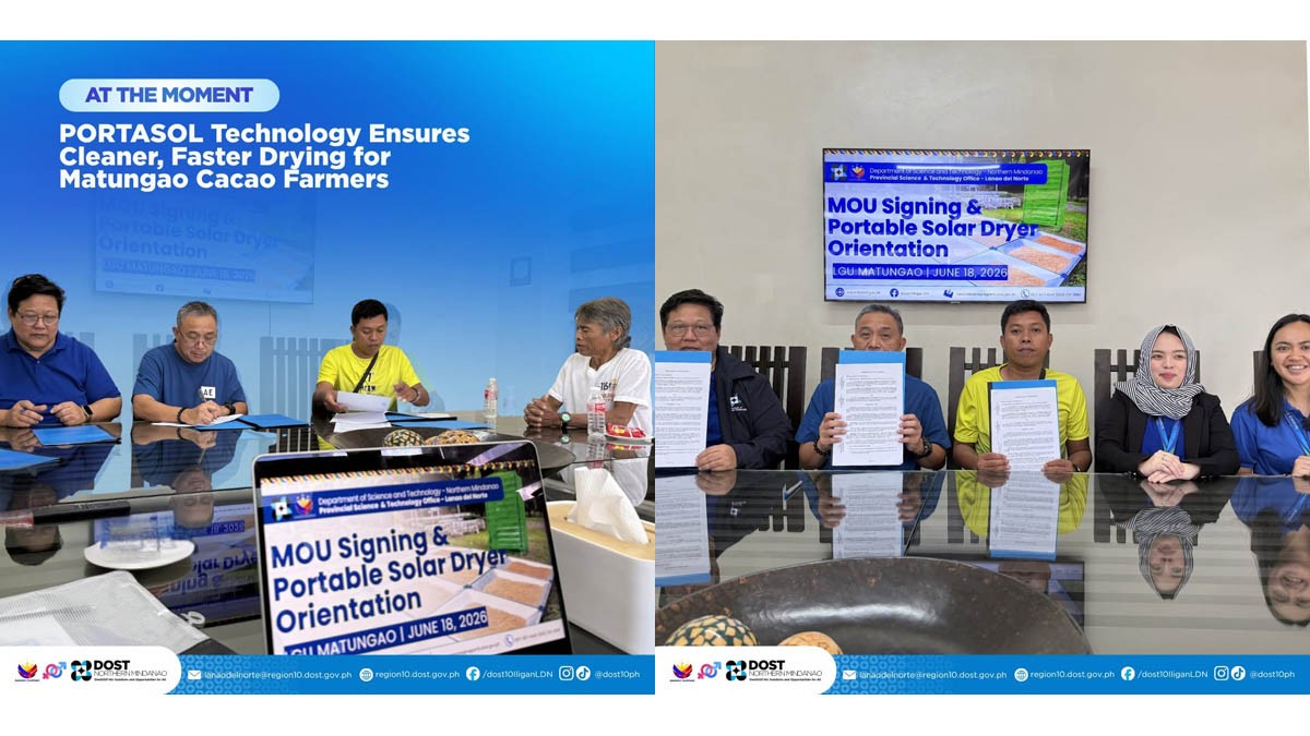 DOST Lanao del Norte PORTASOL Matungao Cacao Farmers