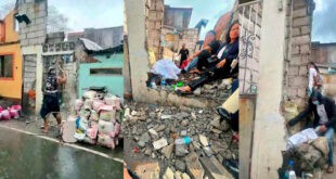 Sa Taguig City <br> Pansamantalang silungan ng mga nasunugan giniba ng private demolition team