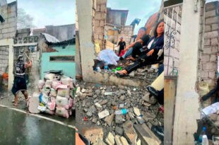 Sa Taguig City Pansamantalang silungan ng mga nasunugan giniba ng private demolition team