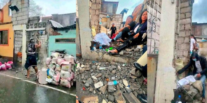 Sa Taguig City Pansamantalang silungan ng mga nasunugan giniba ng private demolition team