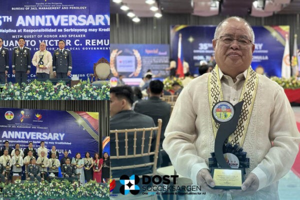 DOST SOCCSKSARGEN Receives BJMP Special Award, Reaffirming Commitment to Science-Driven Community Transformation