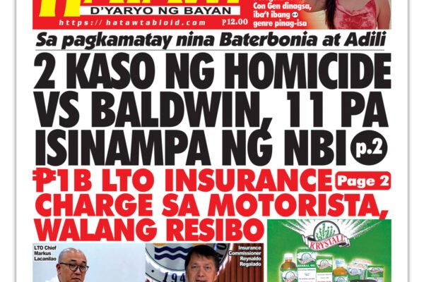 Sa pagkamatay nina Baterbonia at Adili   2 KASO NG HOMICIDE vs BALDWIN, 11 PA ISINAMPA NG NBI