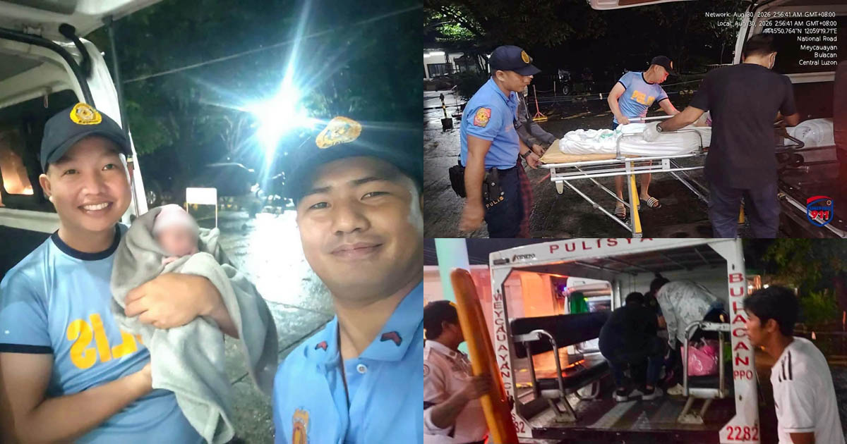 BUNTIS NANGANAK SA PNP MOBILE CAR Meycauayan Bulacan