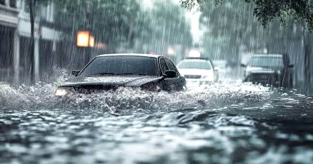 Baha Ulan Bagyo habagat Car road