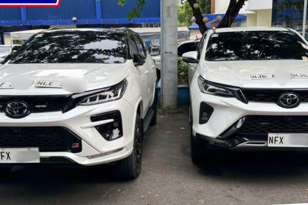 Pekeng plaka 2 SUV AFP LTO fake plate