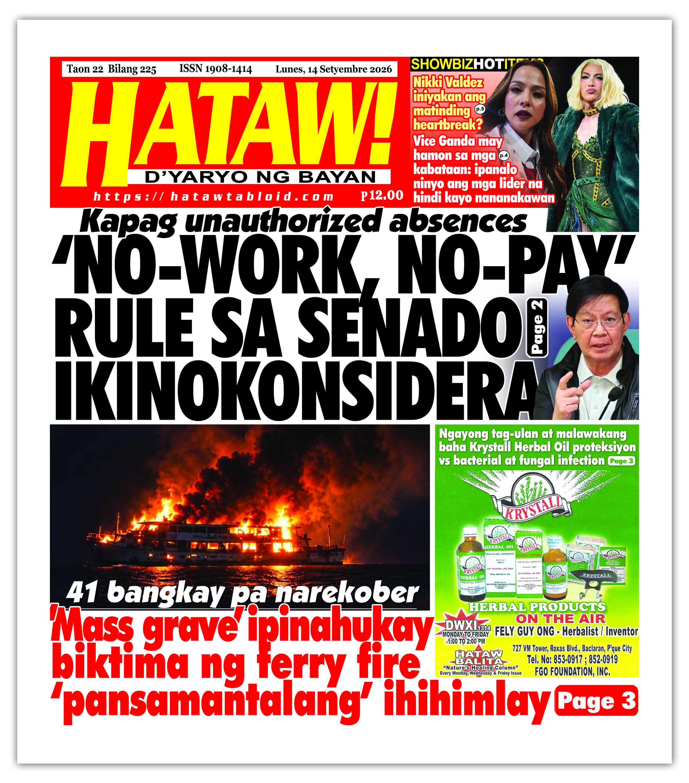 091426 Hataw Frontpage