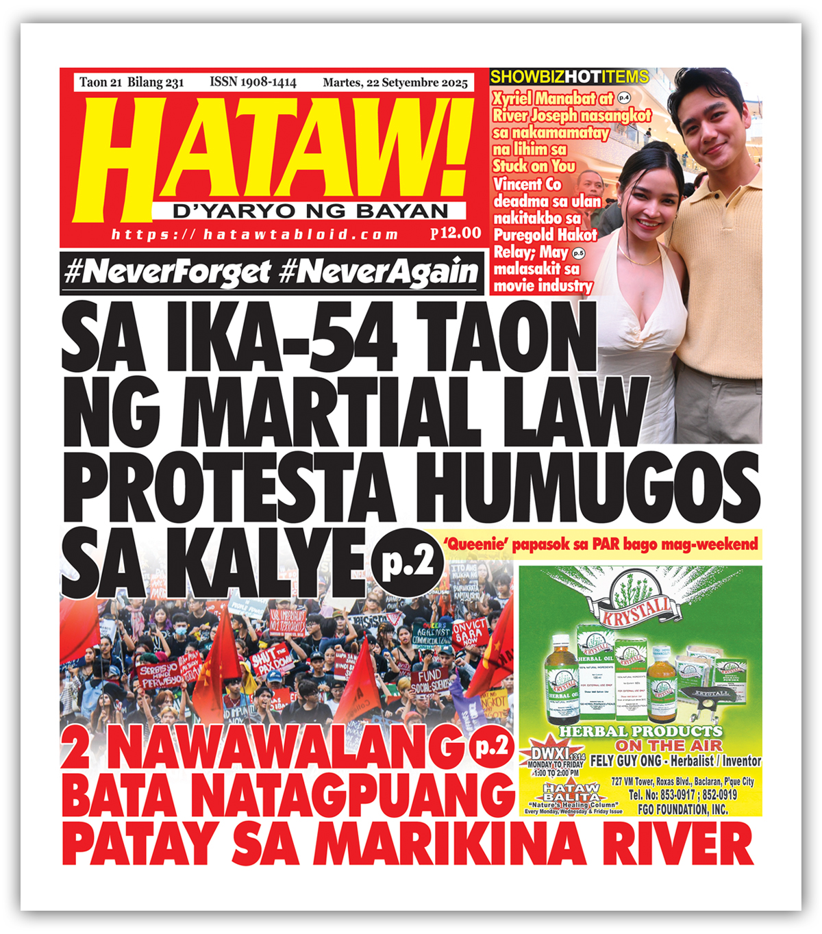 092225 Hataw Frontpage