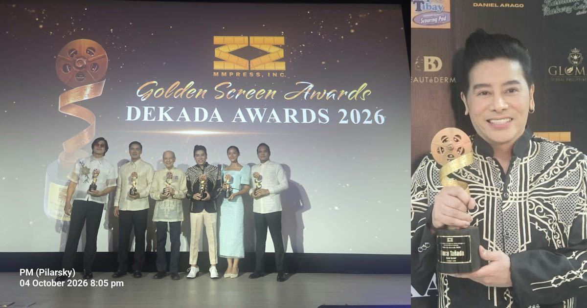 Vince Tañada Dekada Awards Golden Screen MMPress