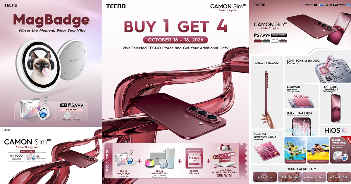 TECNO CAMON Slim 5G Buy 4 Get 1